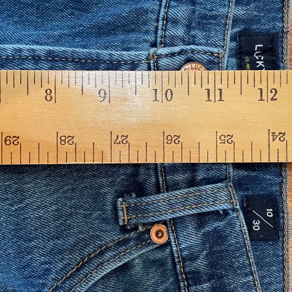Lucky Brand Authentic Straight Crop Blue Jeans Size 10/30 Pockets - Picture 9 of 14